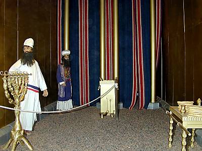 Tabernacle holy place with objects